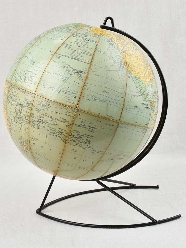 Vintage French world globe - 16¼"