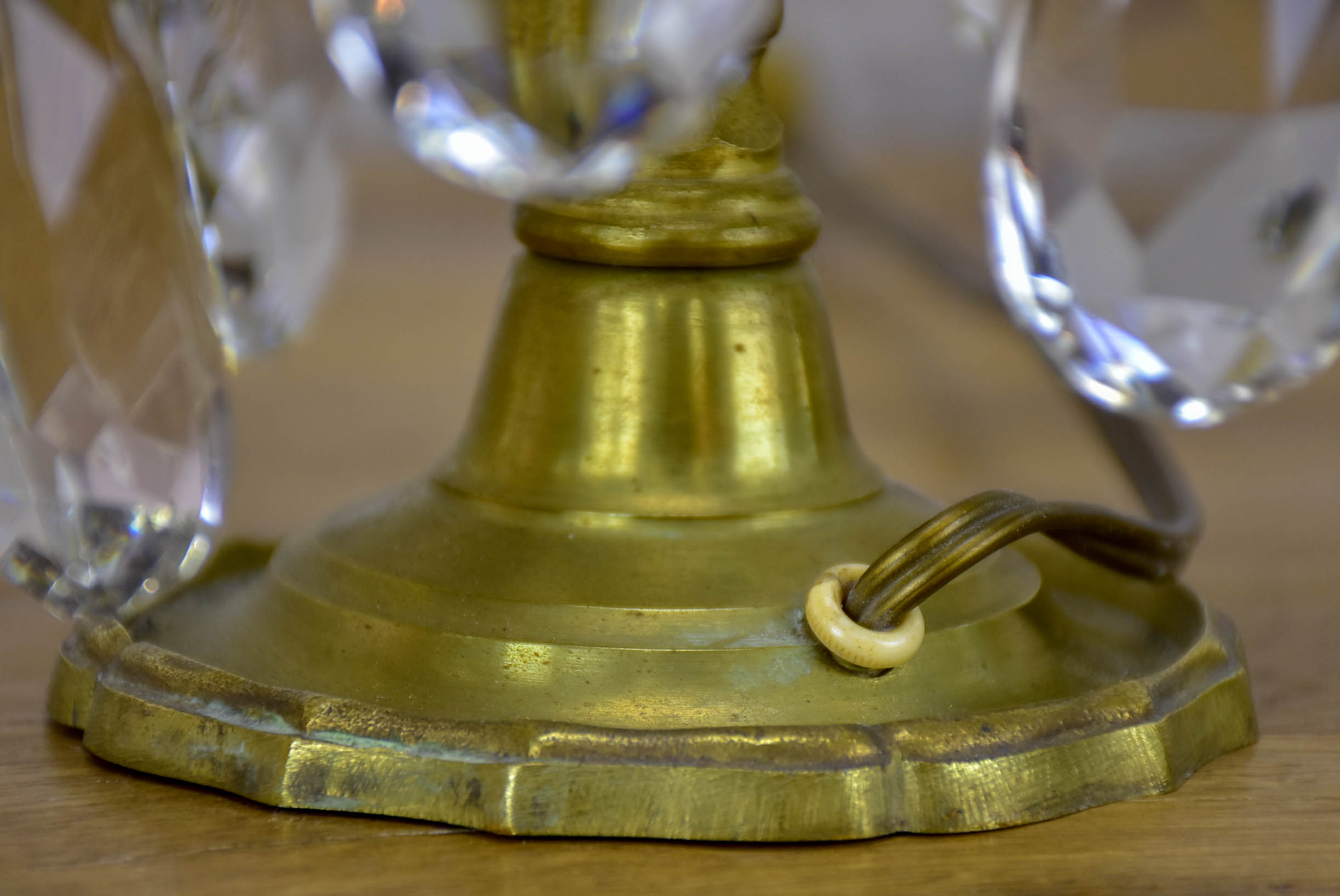 Pair of late 19th Century chandelier table lamps or Girandoles - three lights