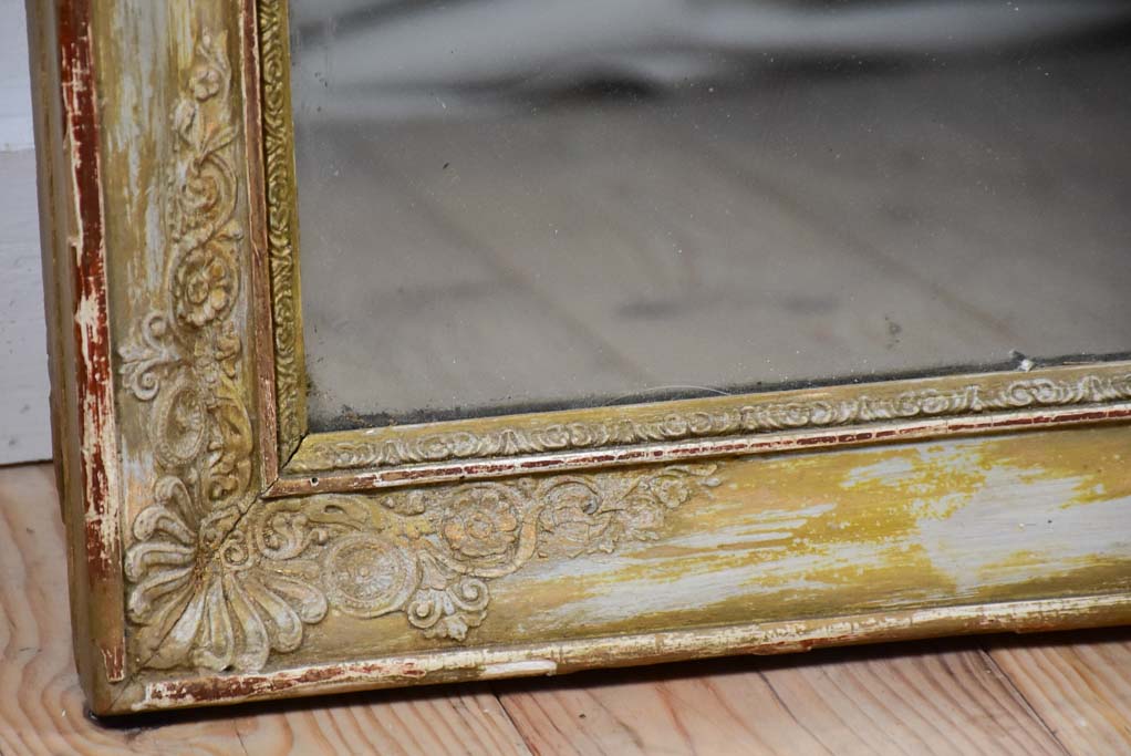 Large early 19th-century Restoration mirror with two panes 27¼" x 50"