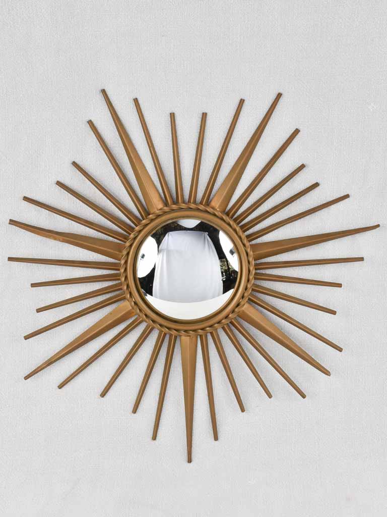 1950s Chaty Vallauris gold sunburst mirror - 19¼"