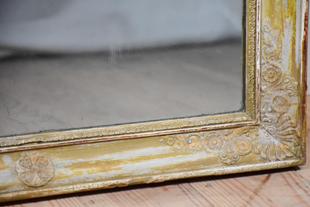 Large early 19th-century Restoration mirror with two panes 27¼" x 50"