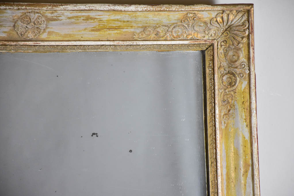 Large early 19th-century Restoration mirror with two panes 27¼" x 50"