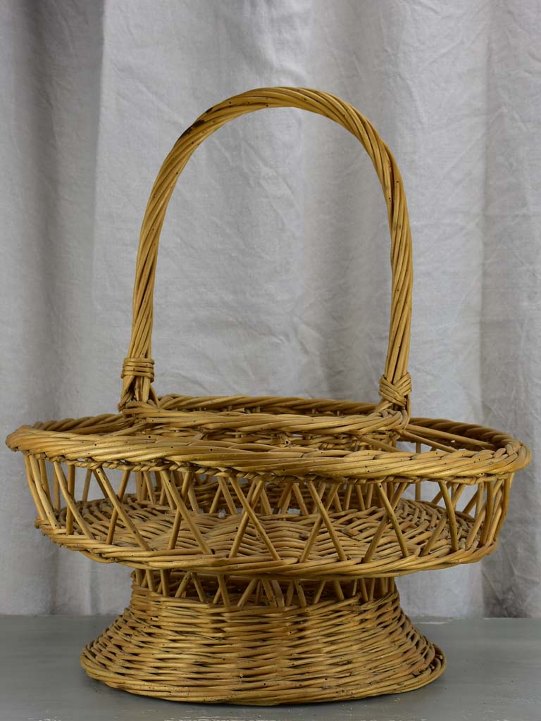 Large vintage French aperitif basket