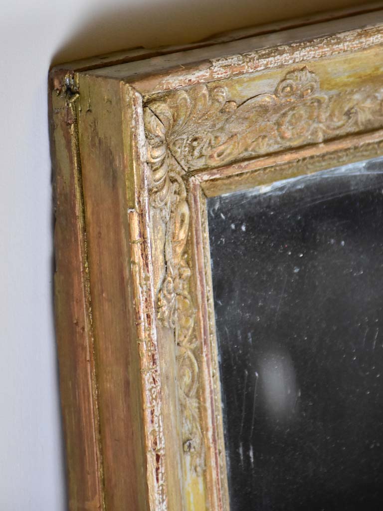 Large early 19th-century Restoration mirror with two panes 27¼" x 50"