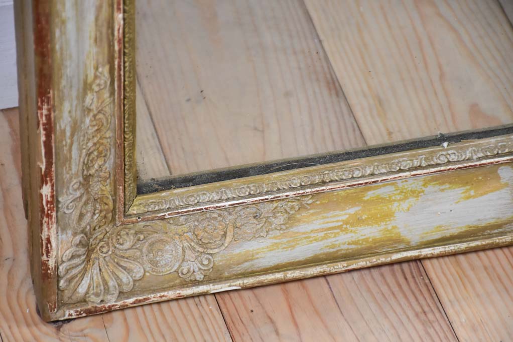 Large early 19th-century Restoration mirror with two panes 27¼" x 50"