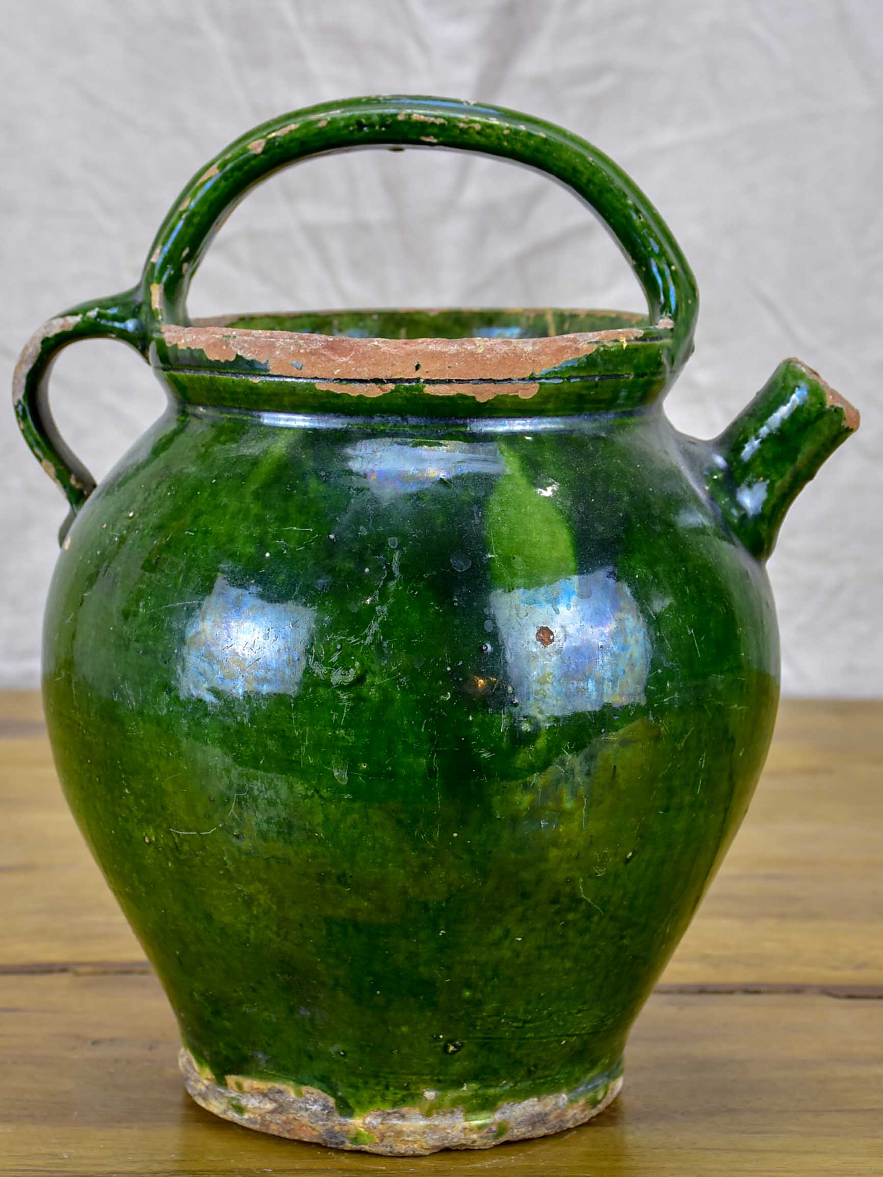 19th Century green water jug