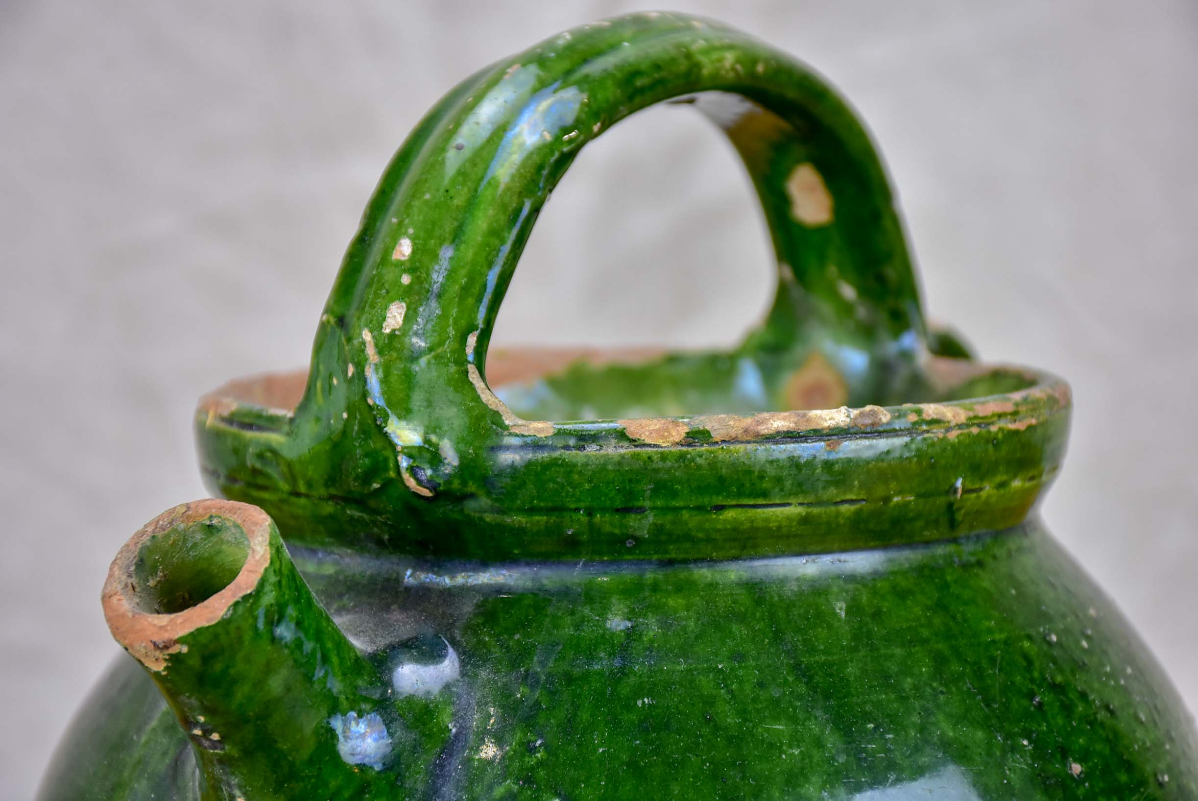 19th Century green water jug