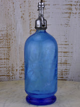 Antique French Seltzer bottle - blue