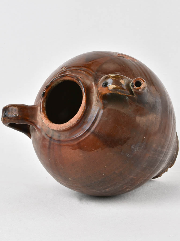 Aged Three-Handled Terracotta Jar