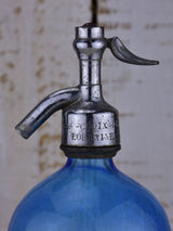 Antique French Seltzer bottle - blue