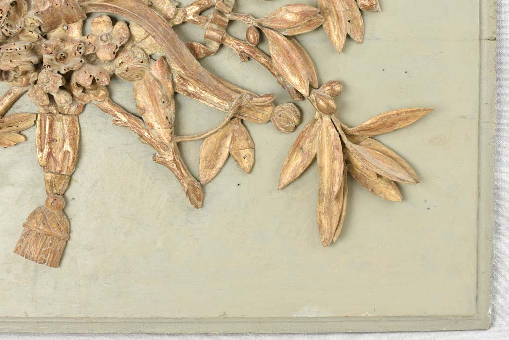 Salvaged Louis XVI gilt wood wall panel 24" x 31"