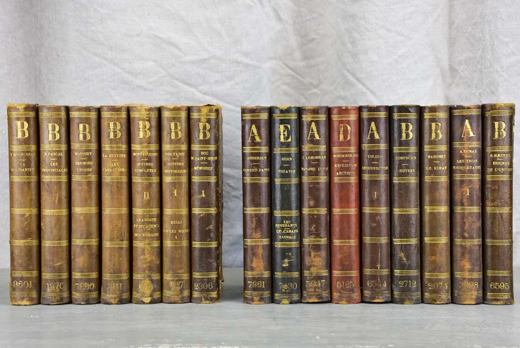 Two antique French secret storage books