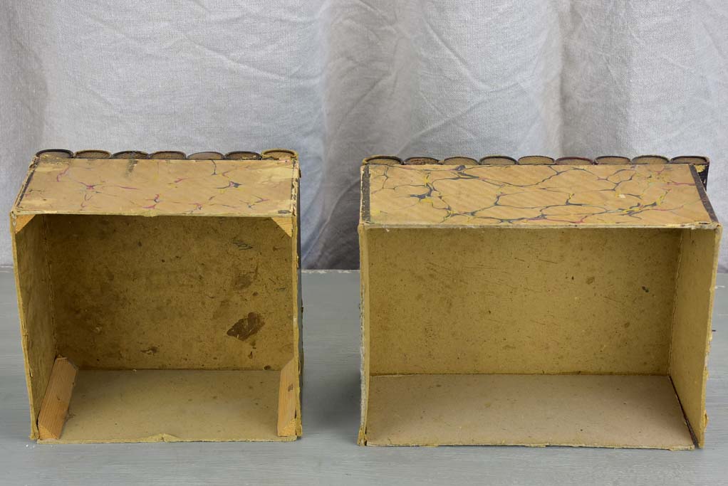 Two antique French secret storage books