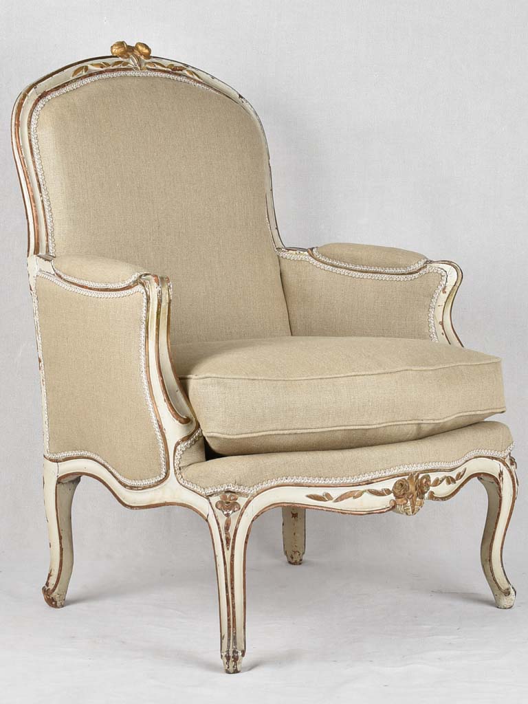 Very large 18th century Louis XV bergère armchair