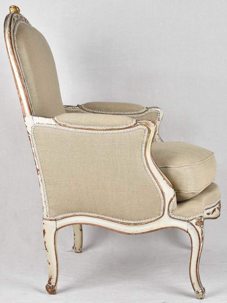 Very large 18th century Louis XV bergère armchair