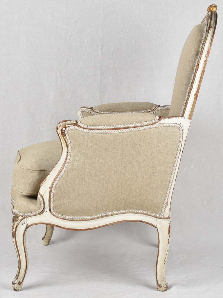 Very large 18th century Louis XV bergère armchair