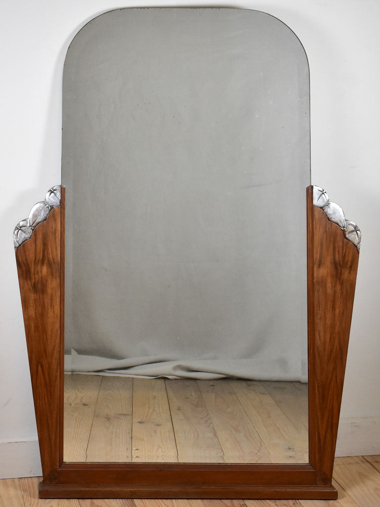 Large Art Deco mirror with rosewood