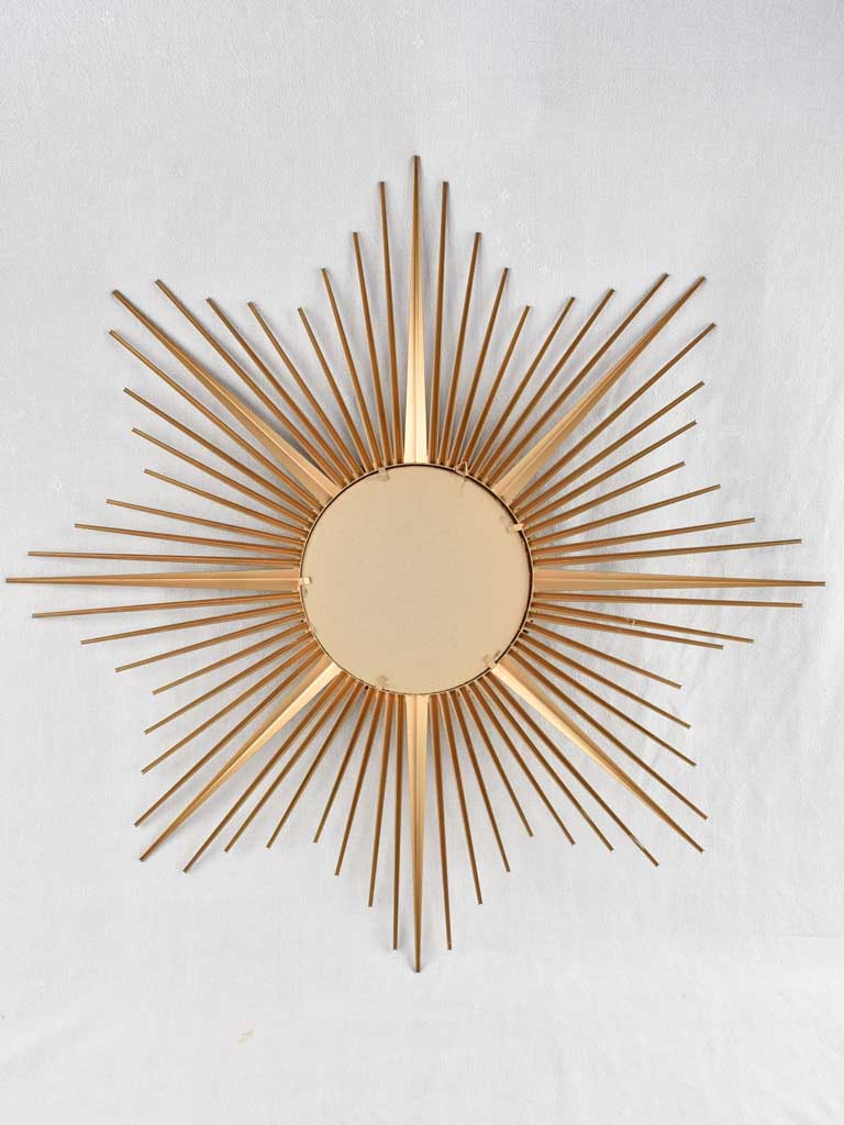 Large gold 1950s sunburst mirror - 35¾"