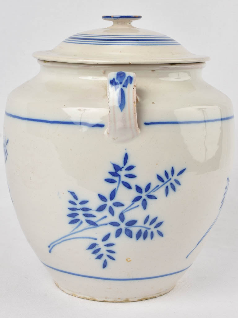 Vintage Floral Decorated Confit Pot