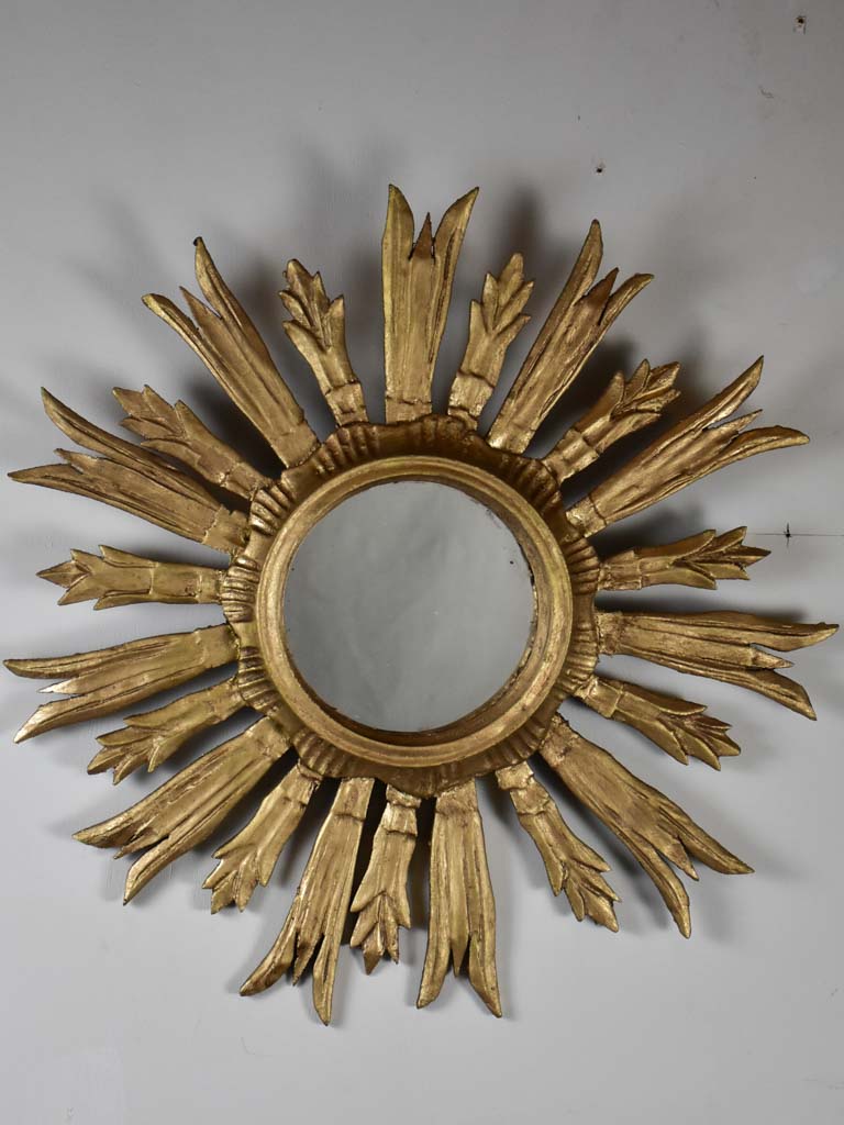 Late 19th Century French sunburst mirror 19"