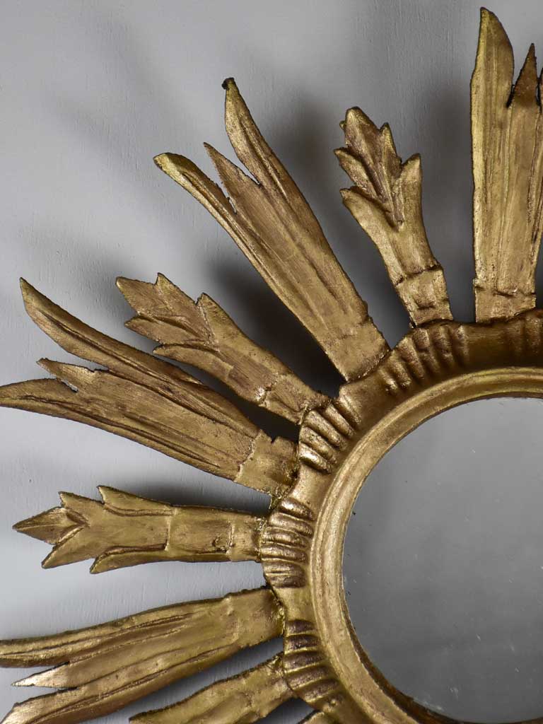 Late 19th Century French sunburst mirror 19"