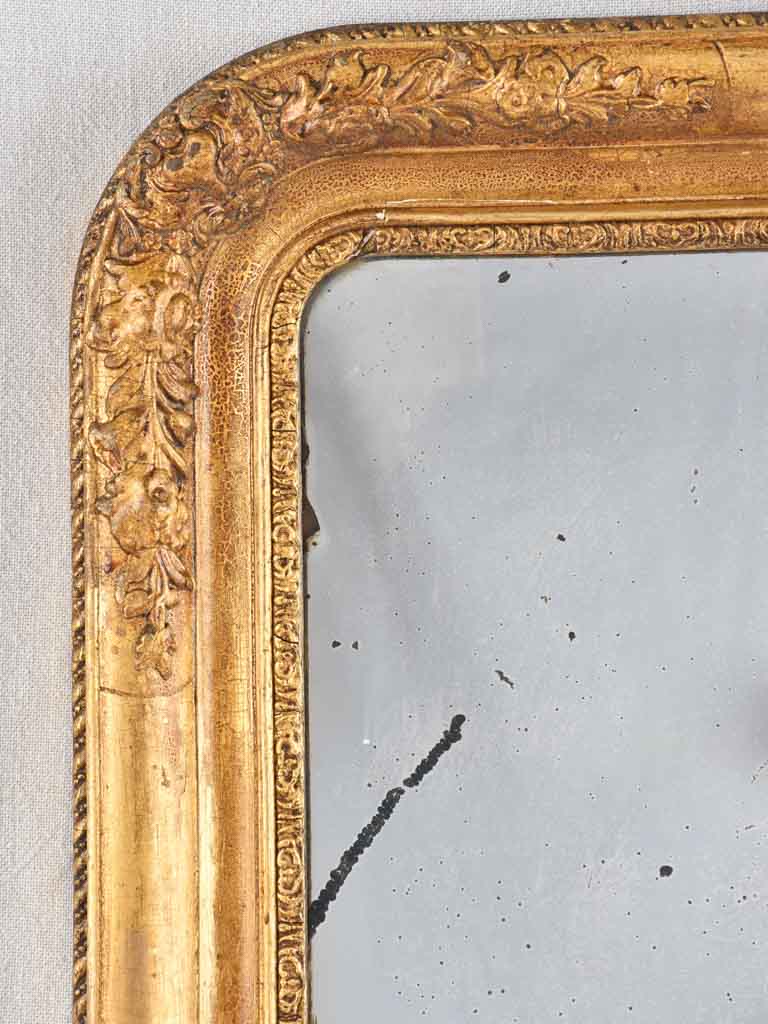 Gold Louis Philippe mirror w/ rounded frame