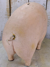 Large vintage French paper mache pig