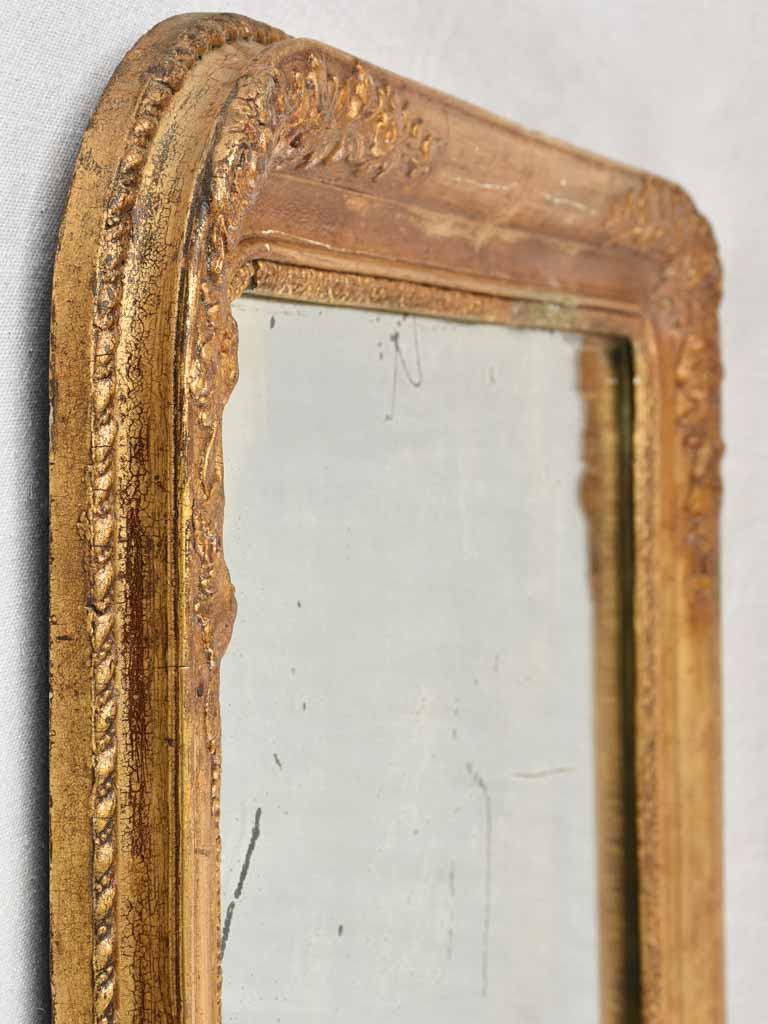 Gold Louis Philippe mirror w/ rounded frame