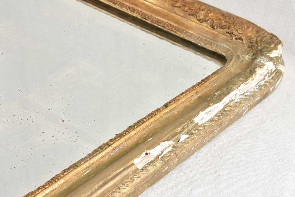 Gold Louis Philippe mirror w/ rounded frame