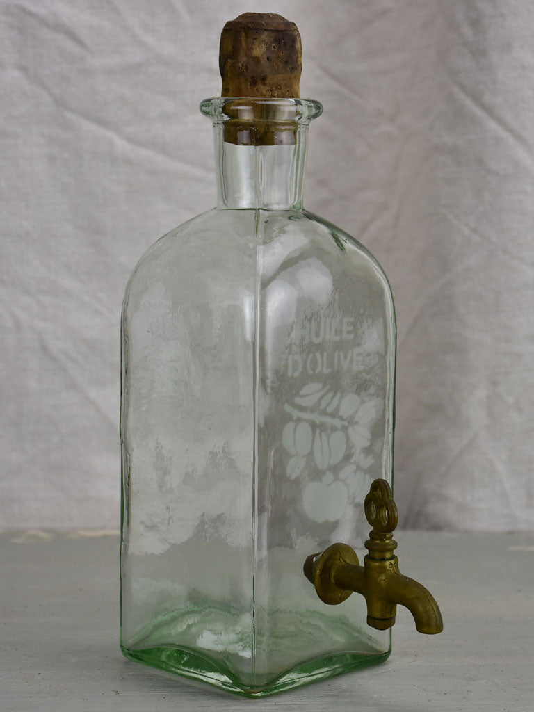 Vintage olive oil dispensing bottle