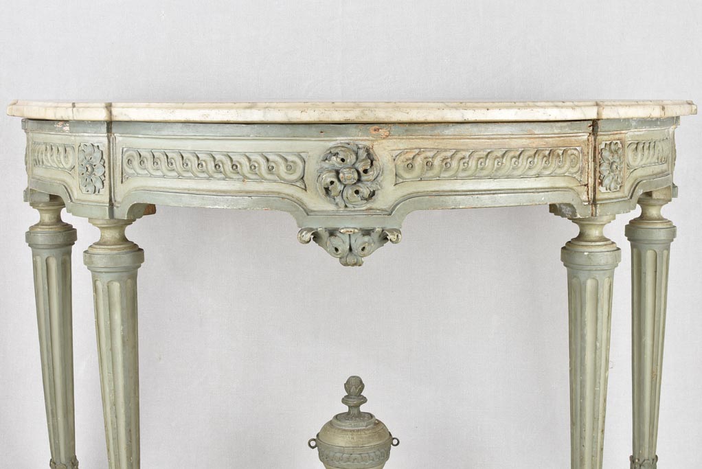 18th century Louis XVI console with marble top 48"