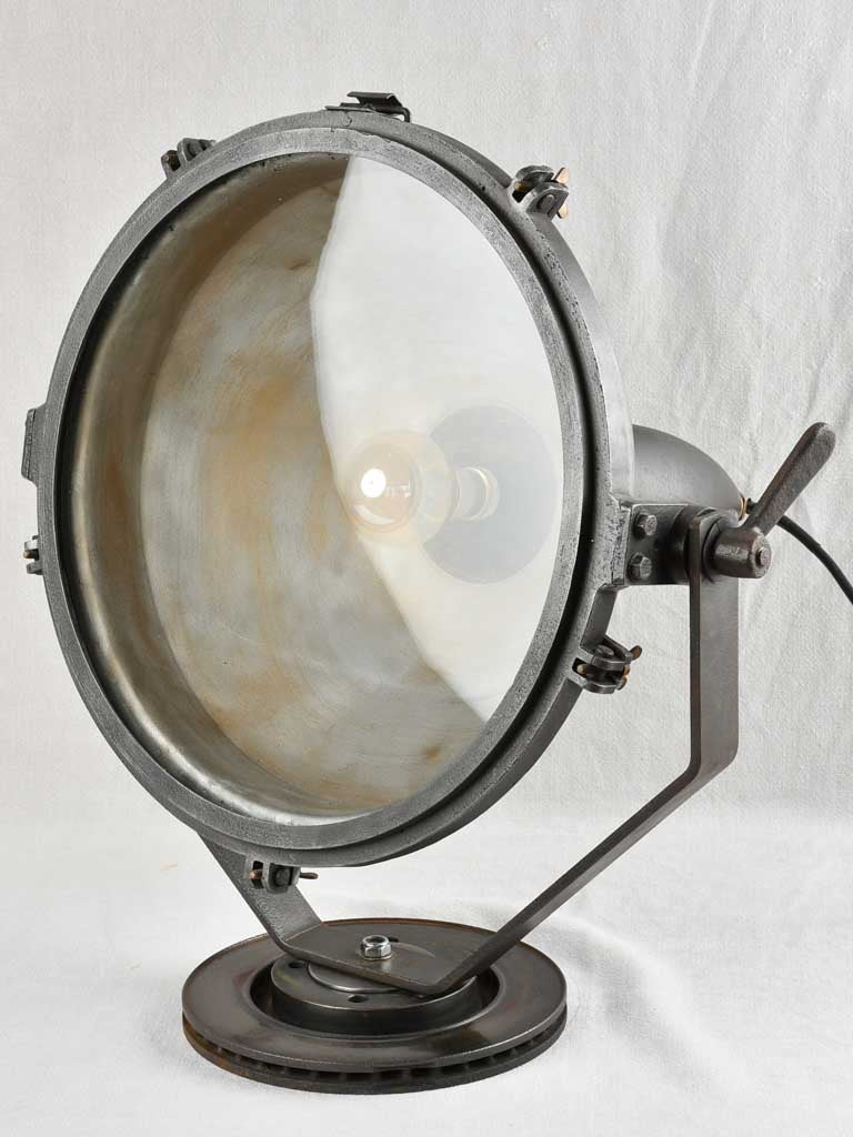 Restored aluminium European power lamp