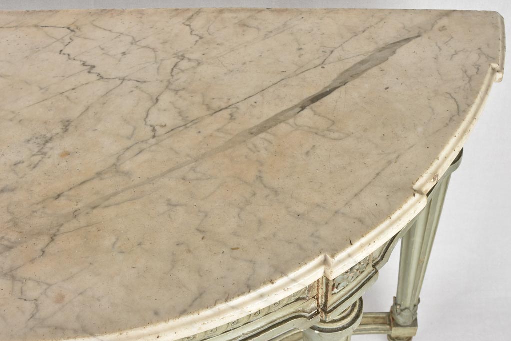 18th century Louis XVI console with marble top 48"