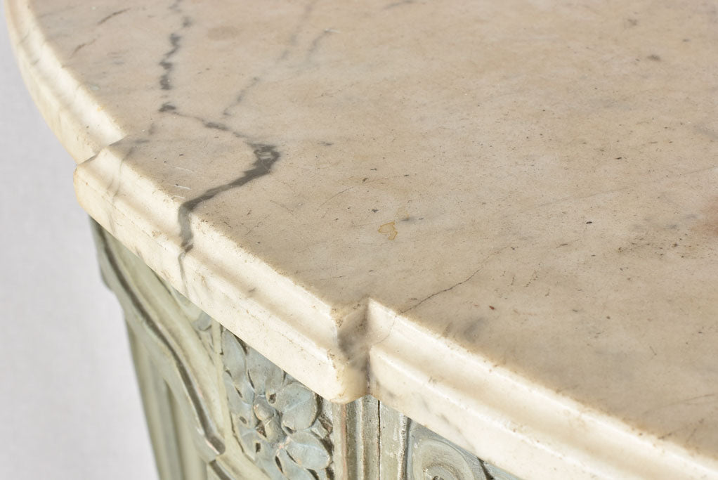 18th century Louis XVI console with marble top 48"