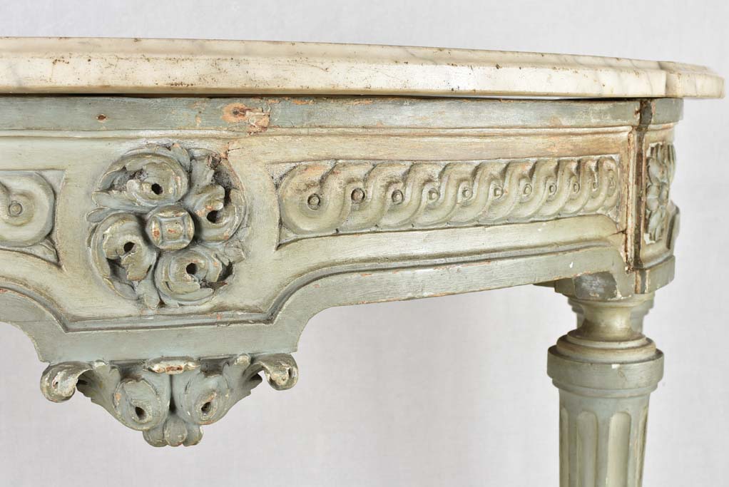 18th century Louis XVI console with marble top 48"