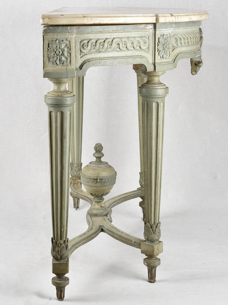 18th century Louis XVI console with marble top 48"