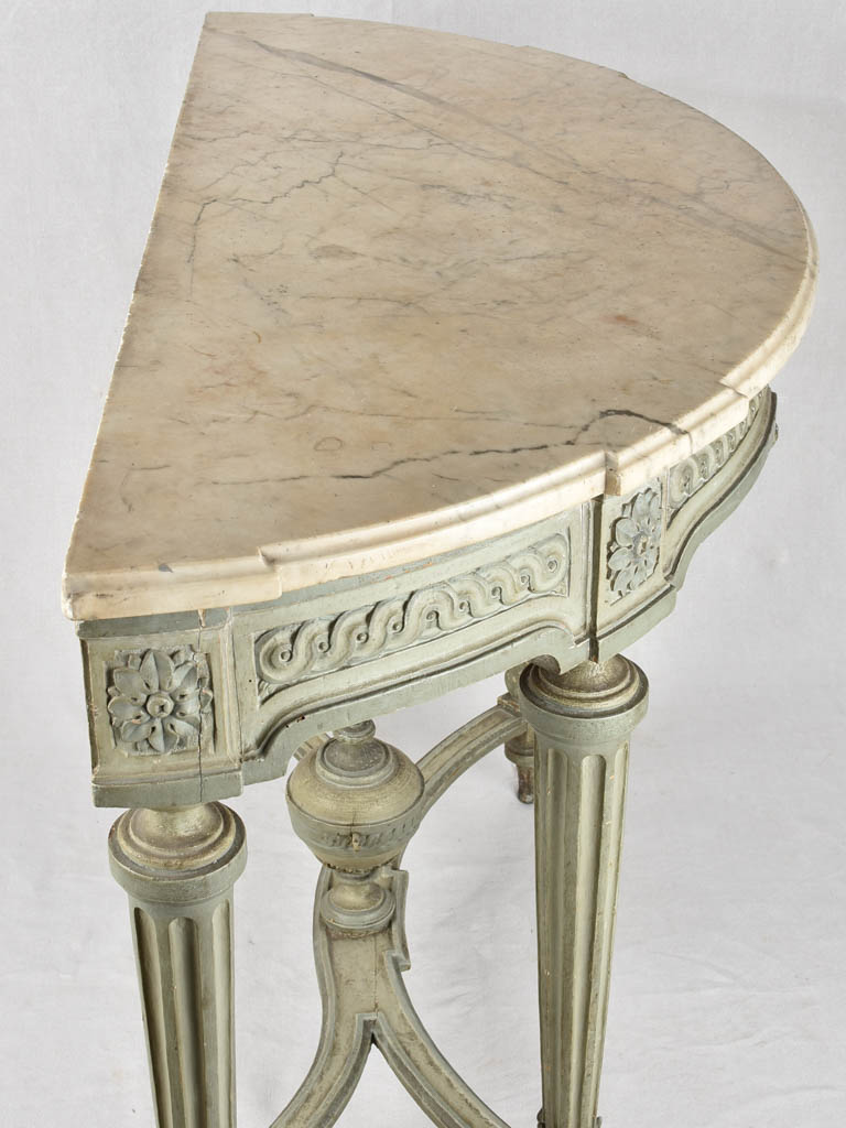 18th century Louis XVI console with marble top 48"