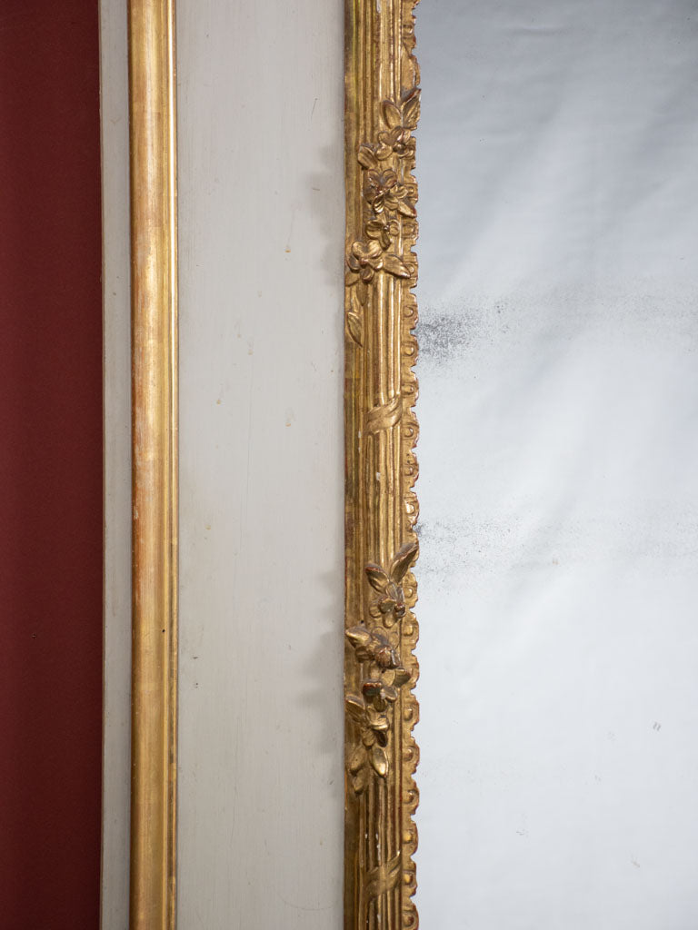 Monumental Louis XV 18th-century trumeau mirror 93¼"