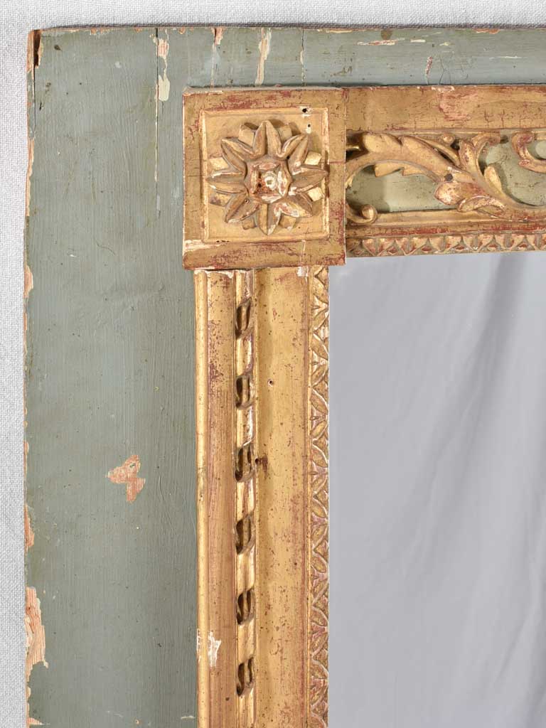 18th century Louis XVI trumeau boiserie mirror 30¾" x 48¾"