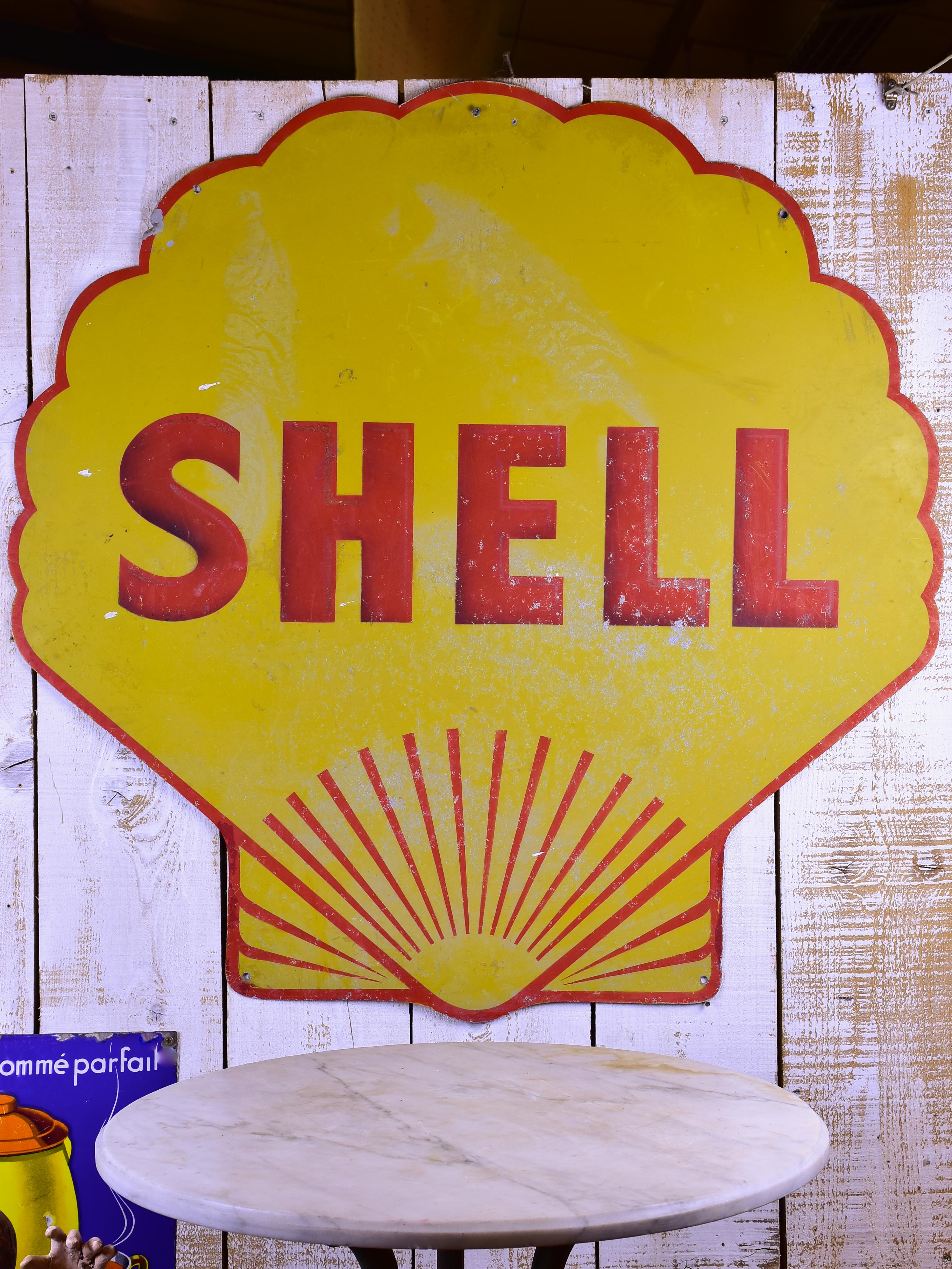 Antique French shell sign