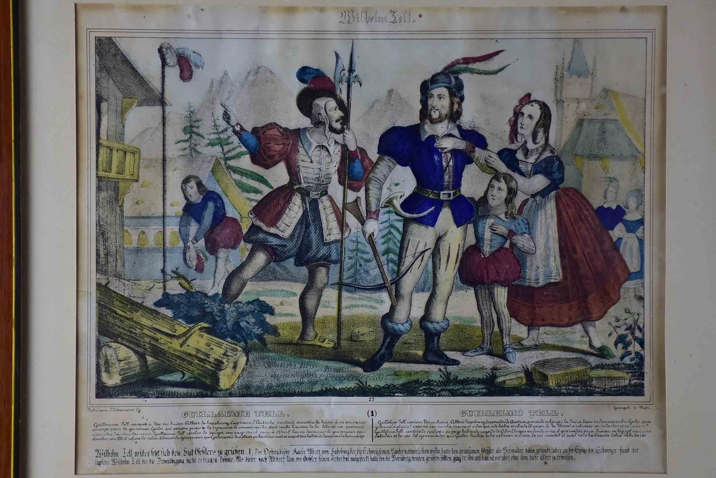 Antique William Tell prints 25 ½'' x 30 ¼''