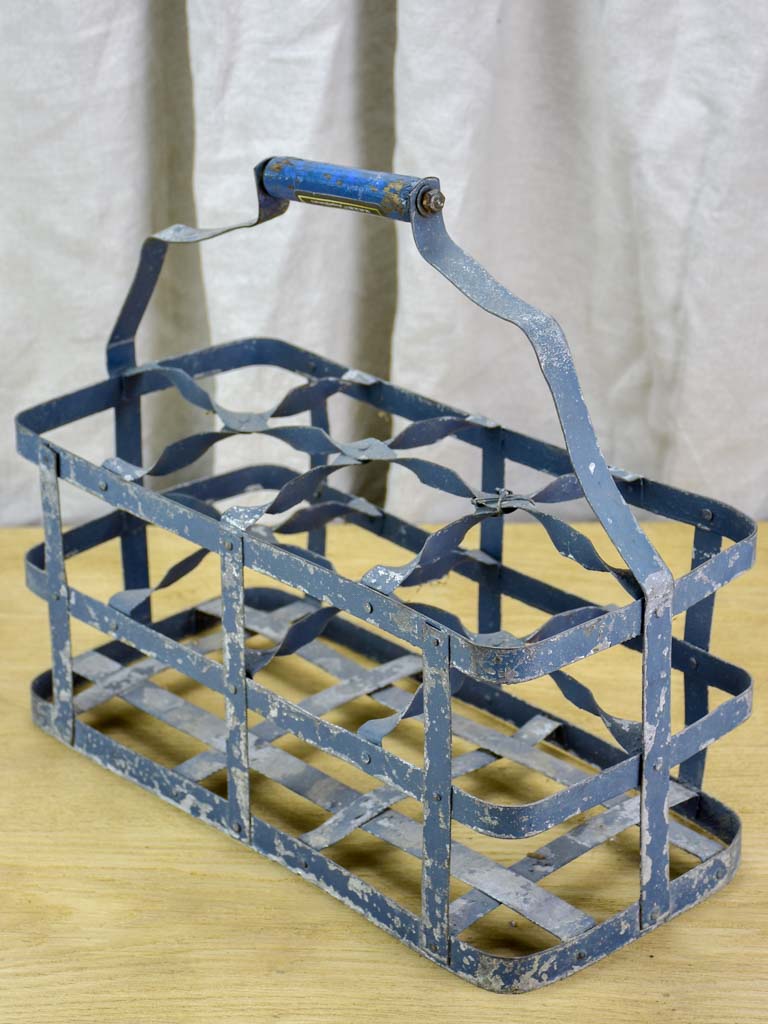 Antique French bottle carrier - 8 bottles