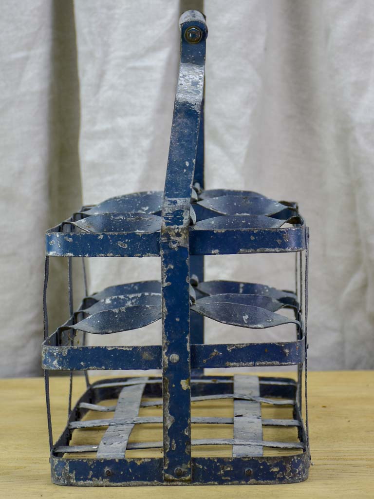 Antique French bottle carrier - 8 bottles