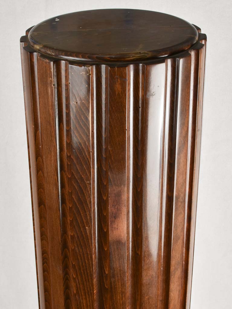 Vintage rosewood sculpture display pedestal