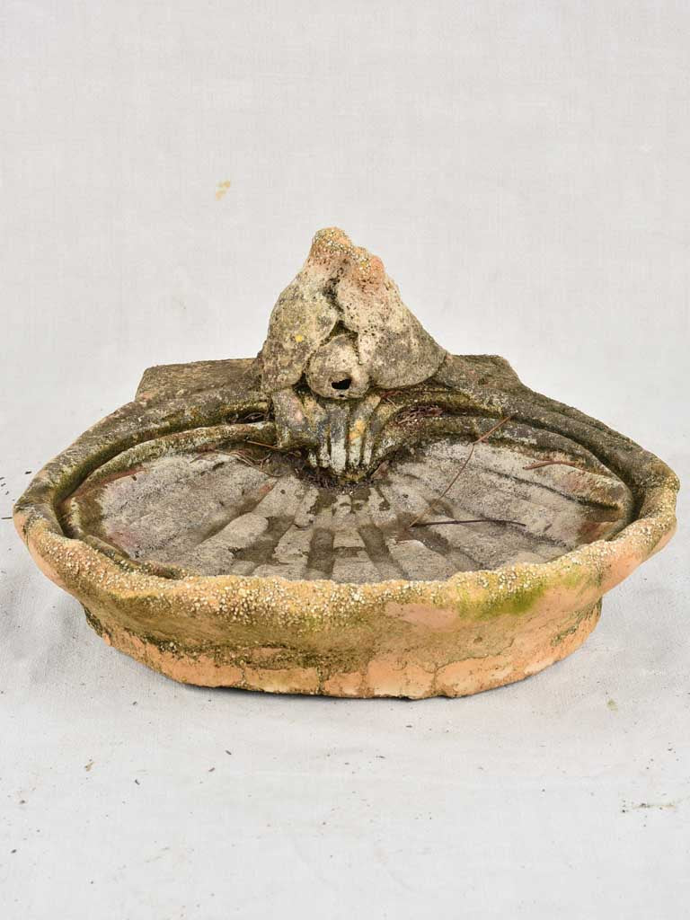 Vintage French birdbath 17"