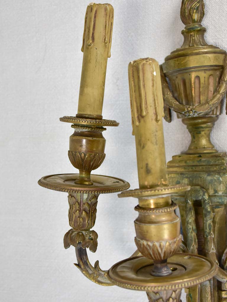 Historic Bent Louis XVI Wall Sconces