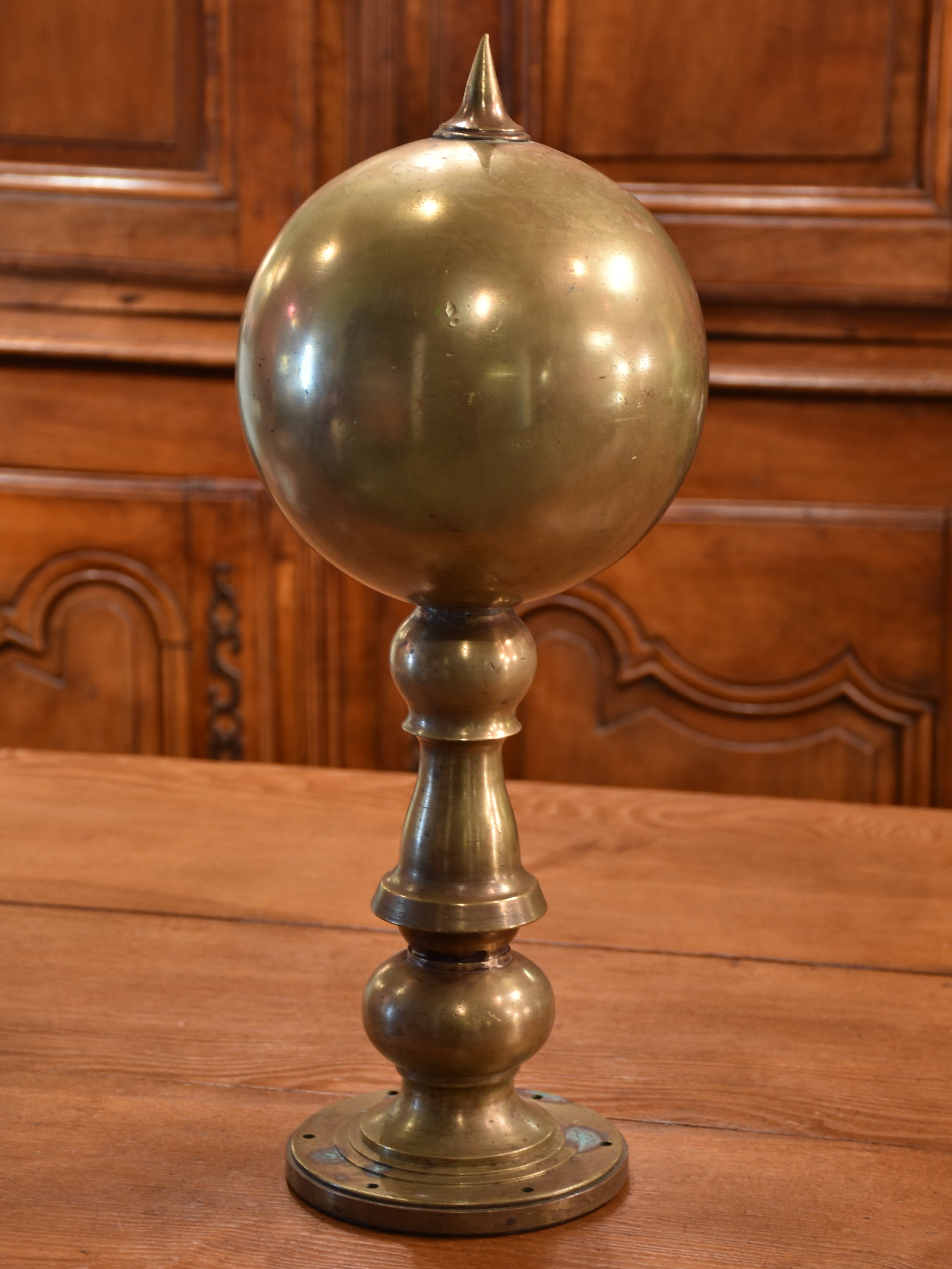 Antique bronze finial