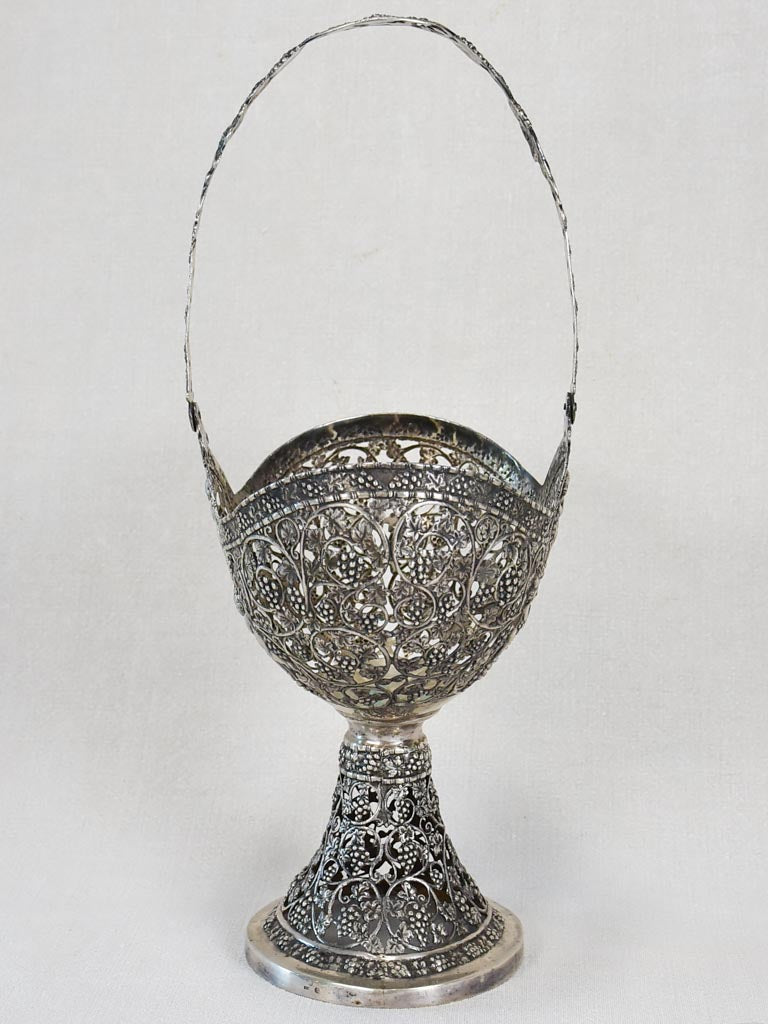 Nineteenth-century decorated silver basket