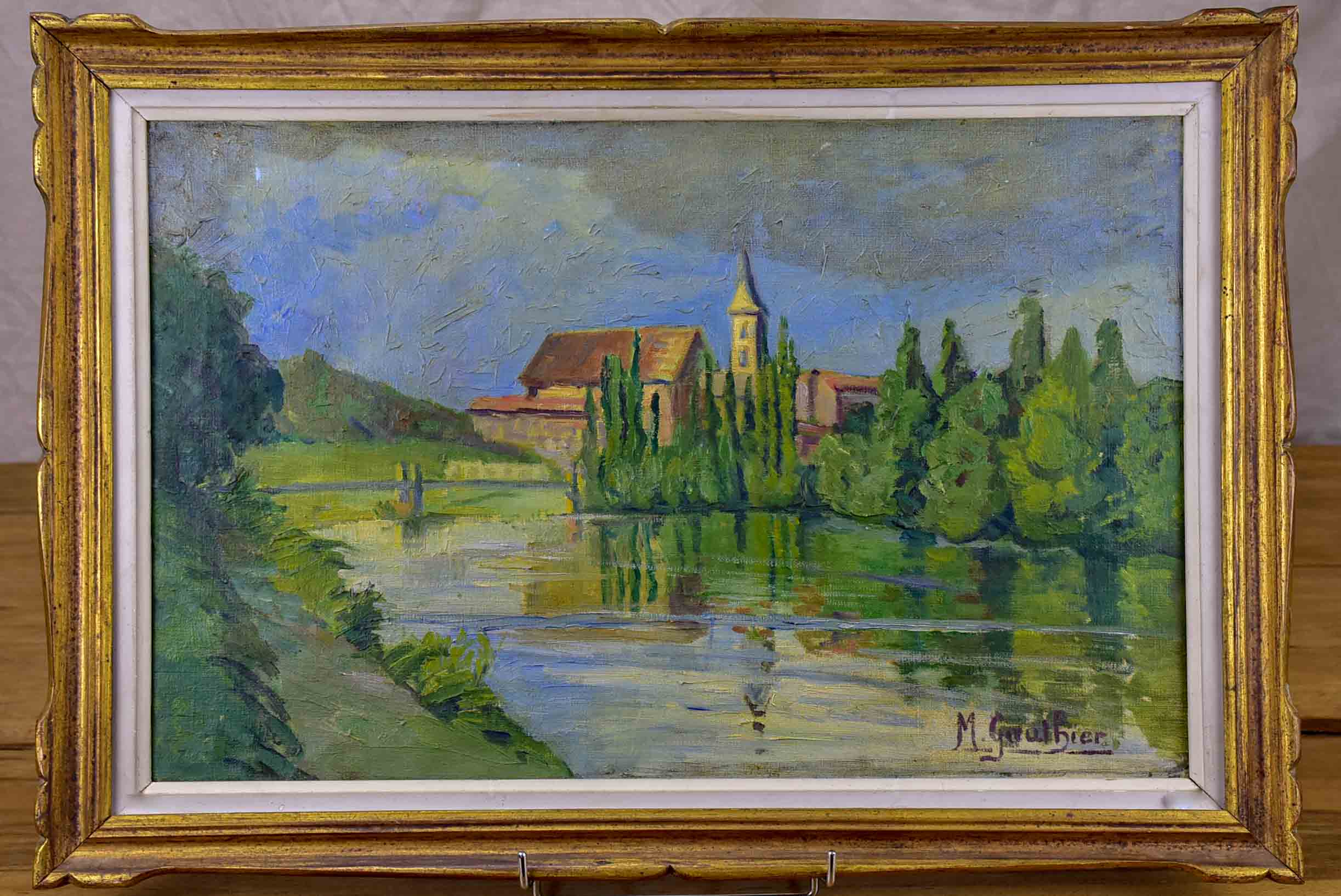 Antique M Gautier Oil on Canvas