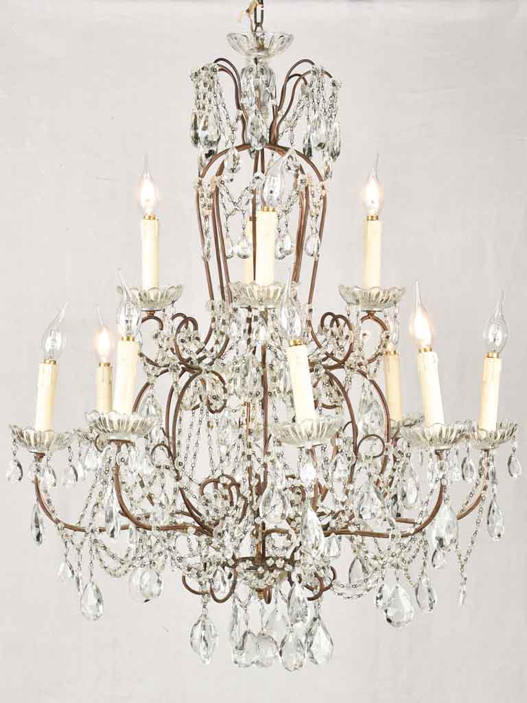 Antique Italian chandelier - 30¾" diameter